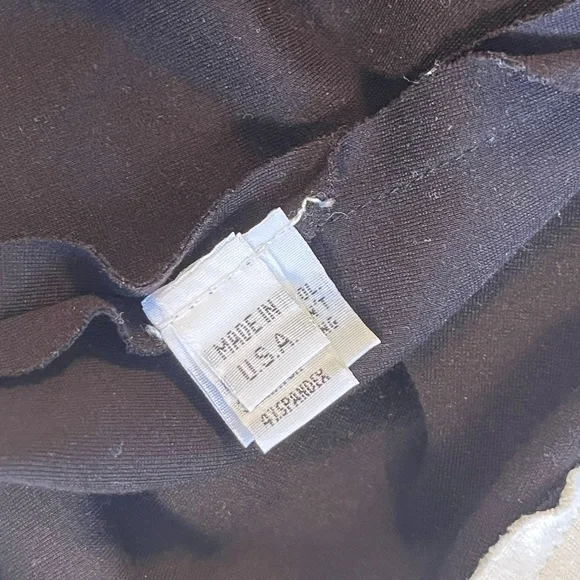 Planet By Lauren Color Block Open Front Jacket Black Cream Made in USA M/L (2) - Picture 9 of 16